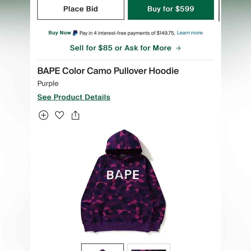 BAPE Color Camo Pullover Hoodie